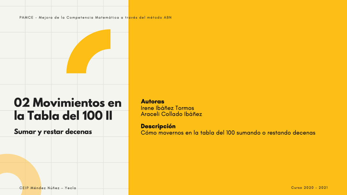 02 Movimientos en la Tabla del 100&nbsp;II