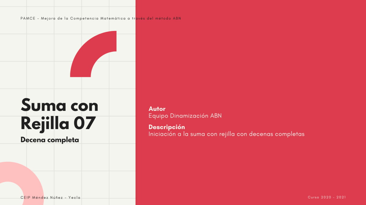 07 Suma con rejilla. Decenas&nbsp;completas