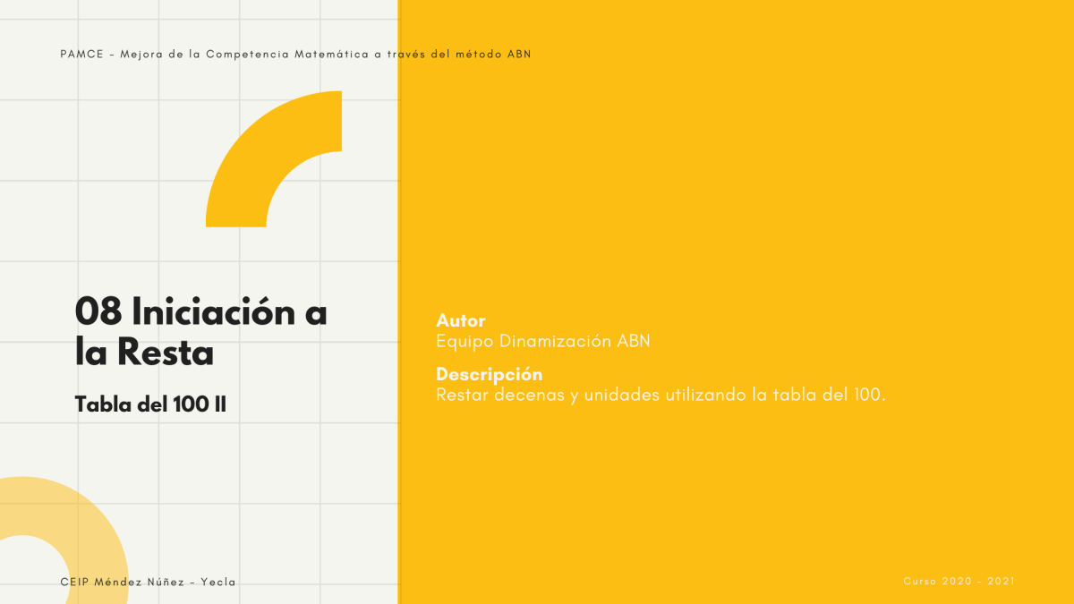 08. Restar en la tabla del 100&nbsp;II