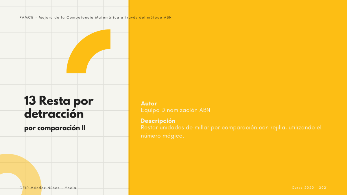 13. Resta por detracción con comparación&nbsp;II