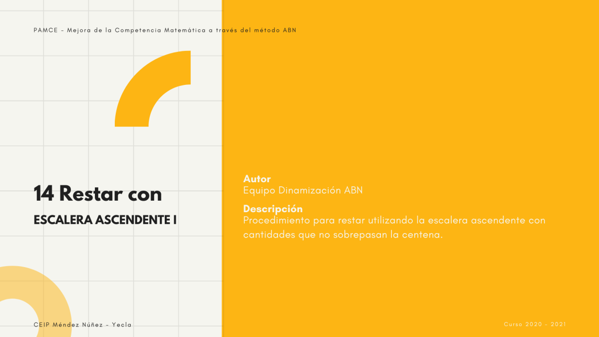 14. Resta en escalera ascendente&nbsp;I