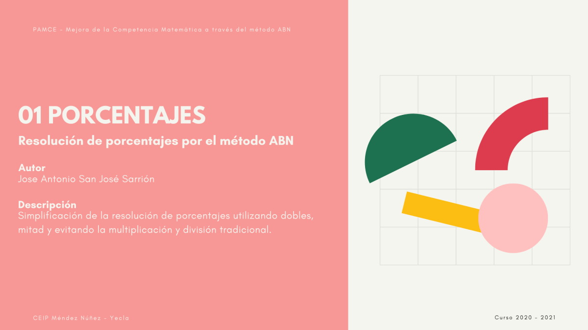 01. Porcentajes. Resolución por el método&nbsp;ABN